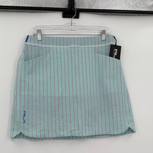 Rlx Ralph Lauren blue striped skirt nwt‎ medium